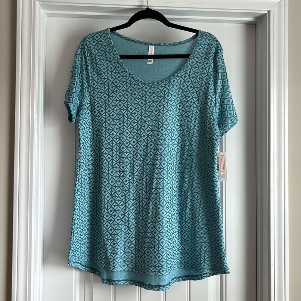 LuLaRoe Shimmery Blue Classic T